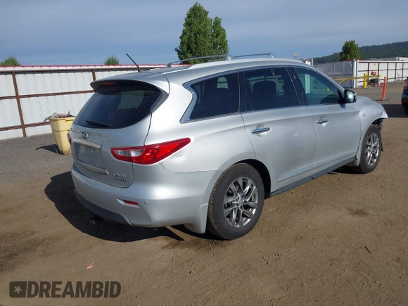 2015 Infiniti QX60 with VIN 5N1AL0MM8FC540482, listed as a IAAI auction lot 42221982 with 125,104 mi miles and . Bid and sale history available at DreamBid. Image 4.