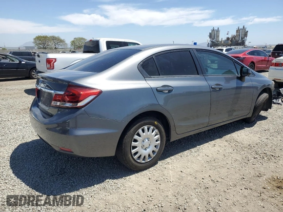 2013 Honda Civic LX with VIN 19XFB2F58DE243846, listed as a Copart auction lot 54093965 with 83,537 mi miles and Salvage Title. Bid and sale history available at DreamBid. Image 3.