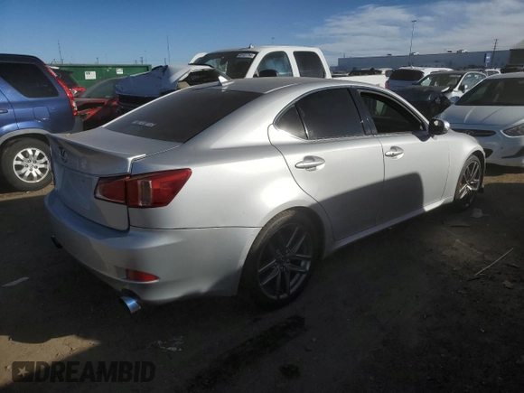 2012 Lexus IS 350 with VIN JTHCE5C2XC5002465, listed as a Copart auction lot 81585194 with 192,408 mi miles and Salvage title. Bid and sale history available at DreamBid. Image 3.