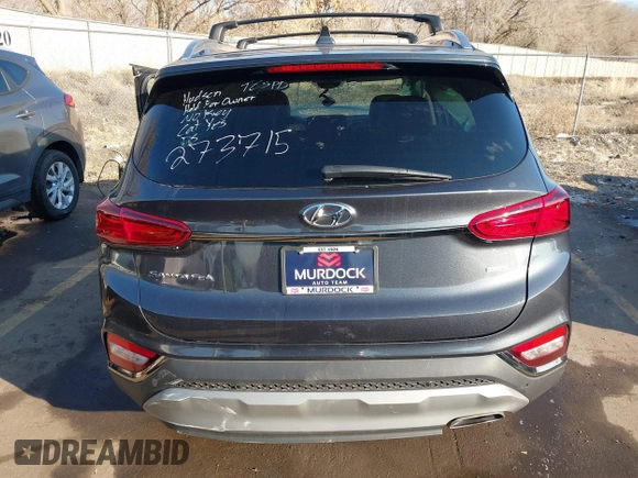2020 Hyundai Santa Fe Limited with VIN 5NMS5CAD9LH273715, listed as a IAAI auction lot 41259190 with 14,669 mi miles and . Bid and sale history available at DreamBid. Image 15.