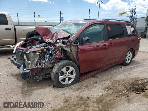 2015 Toyota Sienna LE AAS with VIN 5TDKK3DC3FS585817, listed as a Copart auction lot 52002925 with Not provided miles and Salvage title. Bid and sale history available at DreamBid. Image 1.