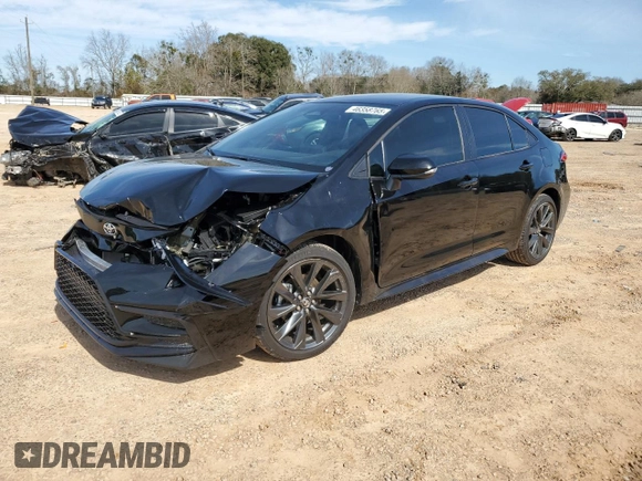2025 Toyota Corolla SE with VIN 5YFS4MCEXSP225983, listed as a Copart auction lot 46358765 with 907 mi miles and Salvage Title. Bid and sale history available at carsss.com. Image 1.