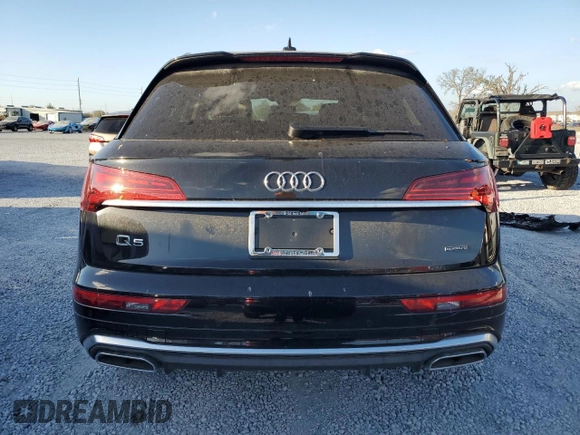 2024 Audi Q5 S line Premium with VIN WA1GAAFY2R2020857, listed as a Copart auction lot 45205825 with 0 mi miles and Clean Title. Bid and sale history available at carsss.com. Image 6.