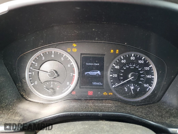 2019 Hyundai Santa Fe SE with VIN 5NMS23ADXKH070632, listed as a Copart auction lot 55621455 with 185,663 mi miles and Clean Title. Bid and sale history available at carsss.com. Image 9.
