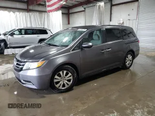 2015 Honda Odyssey EX z VIN 5FNRL5H43FB031014, wystawiony jako Copart lot #55764275 z przebiegiem 110 735 mil mil oraz Szkoda całkowita • Salvage title. Historia ofert i sprzedaży dostępna na DreamBid. Obrazek 1.
