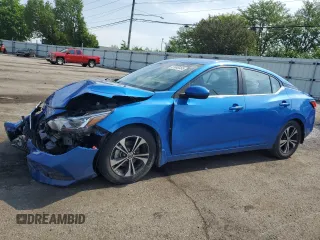 2021 Nissan Sentra SV z VIN 3N1AB8CV4MY228330, wystawiony jako Copart lot #57045465 z przebiegiem 51 332 mil mil oraz Szkoda całkowita • Salvage title. Historia ofert i sprzedaży dostępna na DreamBid. Obrazek 1.