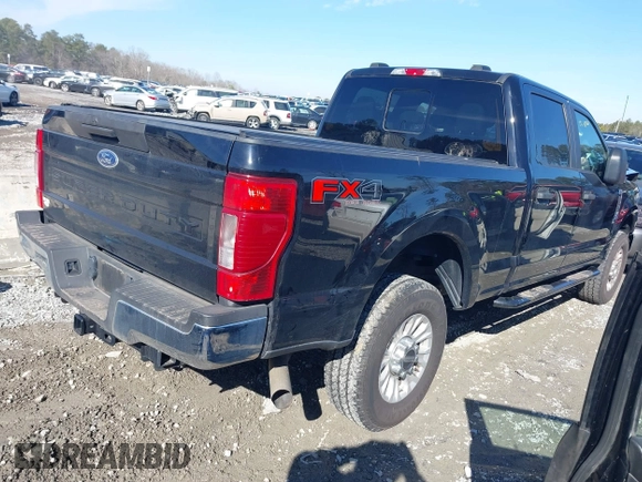2021 Ford Super Duty F-250 SRW XL with VIN 1FT7W2B61MEE02841, listed as a IAAI auction lot 41454119 with 54,703 mi miles. Bid and sale history available at carsss.com. Image 4.