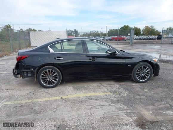 2019 Infiniti Q50 3.0t LUXE with VIN JN1EV7AR7KM594307, listed as a IAAI auction lot 41349546 with NaN miles. Bid and sale history available at carsss.com. Image 13.