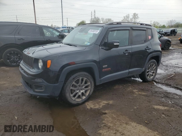 2016 Jeep Renegade Latitude with VIN ZACCJBBT3GPD31592, listed as a Copart auction lot 55438315 with 165,912 mi miles and Clean Title. Bid and sale history available at DreamBid. Image 1.