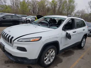 2016 Jeep Cherokee Sport with VIN 1C4PJLAB4GW229799, listed as a IAAI auction lot 41894502 with 117,651 mi miles. Bid and sale history available at carsss.com. Image 6.