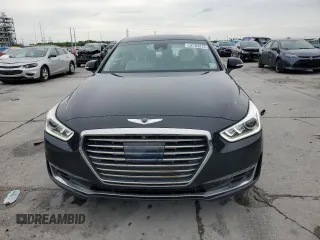 2018 Genesis G90 Premium z VIN KMHG34JA6JU043672, wystawiony jako Copart lot #54184215 z przebiegiem 134 897 mil mil oraz Szkody całkowita. Historia ofert i sprzedaży dostępna na DreamBid. Obrazek 5.