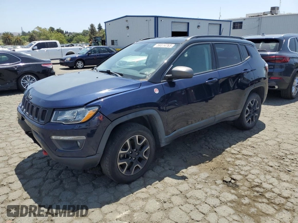 2019 Jeep Compass Trailhawk z VIN 3C4NJDDB0KT721477, wystawiony jako Copart lot #59374765 z przebiegiem 114 052 mil mil oraz Czysty tytuł • Clean title. Historia ofert i sprzedaży dostępna na DreamBid. Obrazek 1.
