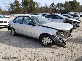 2000 Honda Civic VP with VIN 2HGEJ6617YH594343, listed as a Copart auction lot 44525075 with 70,636 mi miles and Clean Title. Bid and sale history available at carsss.com. Image 4.