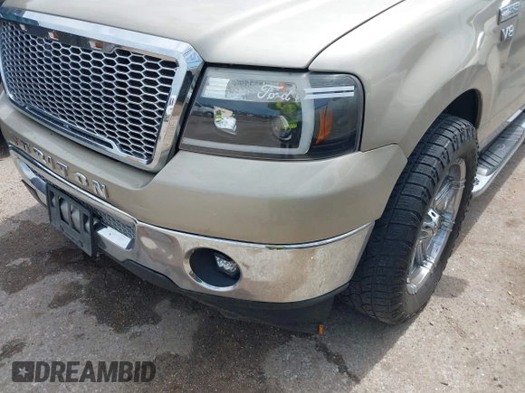 2008 Ford F-150 XLT with VIN 1FTPW12VX8FA91900, listed as a IAAI auction lot 42455455 with 329,039 mi miles and . Bid and sale history available at DreamBid. Image 6.