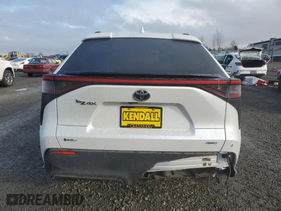 2024 Toyota bZ4X XLE with VIN JTMABACA9RA068930, listed as a Copart auction lot 45756405 with 4,117 mi miles and Salvage Title. Bid and sale history available at DreamBid. Image 6.