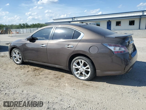 2012 Nissan Maxima S with VIN 1N4AA5AP0CC817990, listed as a Copart auction lot 55147635 with 121,428 mi miles and Clean Title. Bid and sale history available at DreamBid. Image 2.
