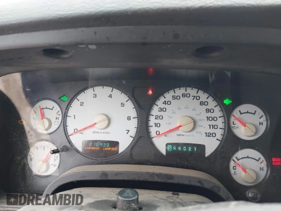 2004 Dodge 1500 SLT with VIN 1D7HA18N84S645016, listed as a IAAI auction lot 42107556 with 218,938 mi miles and . Bid and sale history available at DreamBid. Image 7.