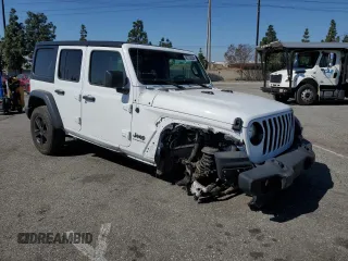 2023 Jeep Wrangler Sport Altitude with VIN 1C4HJXDG3PW623930, listed as a Copart auction lot 46733035 with 26,032 mi miles and Salvage Title. Bid and sale history available at DreamBid. Image 4.