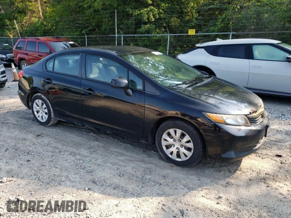2012 Honda Civic LX с VIN 19XFB2F54CE046672, выставлен на аукционе Copart как лот 59880595 с пробегом 209 284 миль миль и Чистый • Clean title. История ставок и продаж доступна на DreamBid. Изображение 4.