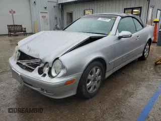 2000 Mercedes-Benz CLK with VIN WDBLK65G9YT052770, listed as a Copart auction lot 79308624 with 63,567 mi miles and Salvage Title. Bid and sale history available at carsss.com. Image 1.