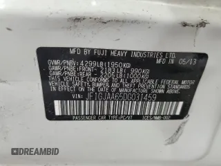 2013 Subaru Impreza с VIN JF1GJAA65DG031459, выставлен на аукционе Copart как лот 53262075 с пробегом 201 856 миль миль и Списание • Salvage title. История ставок и продаж доступна на DreamBid. Изображение 14.
