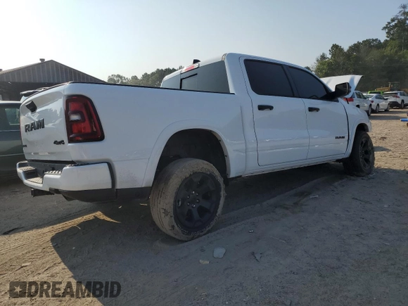 2025 Ram 1500 Big Horn with VIN 1C6SRFFPXSN521827, listed as a Copart auction lot 68621994 with 1,676 mi miles and Salvage Title. Bid and sale history available at carsss.com. Image 3.