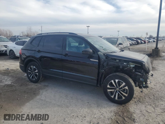 2023 Volkswagen Tiguan S with VIN 3VVFB7AX8PM085672, listed as a Copart auction lot 46102945 with 11,151 mi miles and Salvage title. Bid and sale history available at DreamBid. Image 4.
