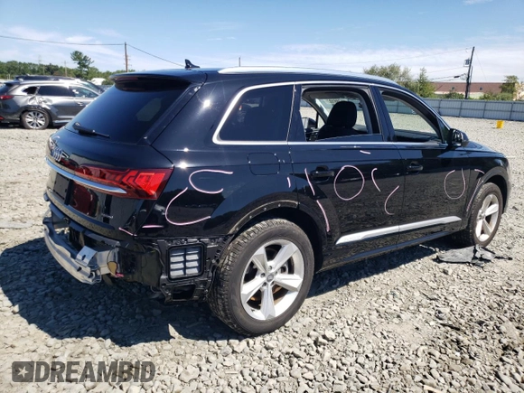 2020 Audi Q7 Premium with VIN WA1AJAF79LD011582, listed as a Copart auction lot 65798103 with 21,192 mi miles. Bid and sale history available at carsss.com. Image 3.