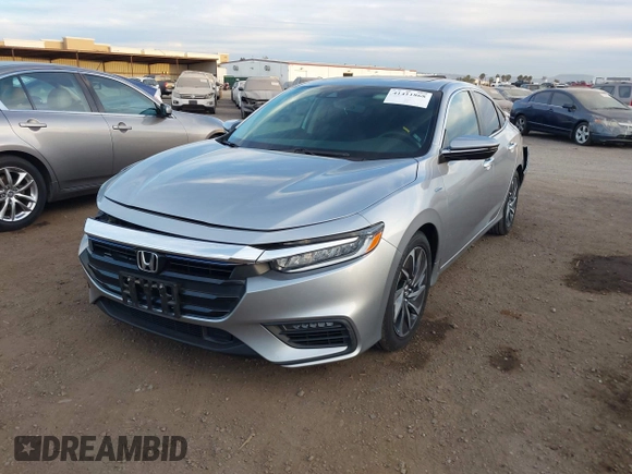 2021 Honda Insight Touring with VIN 19XZE4F99ME009749, listed as a IAAI auction lot 41411868 with 54,808 mi miles and . Bid and sale history available at carsss.com. Image 18.