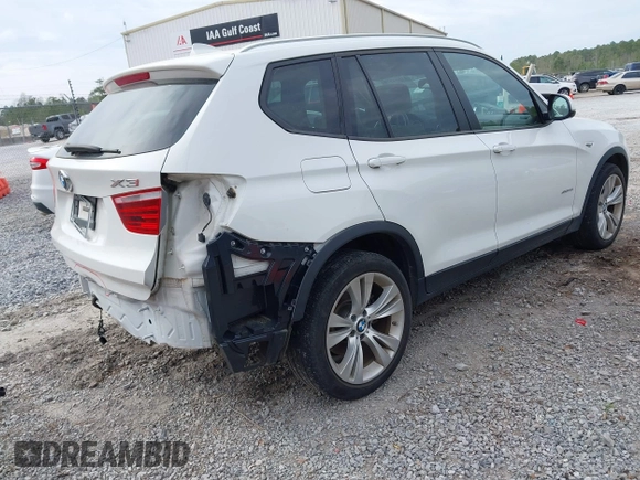 2015 BMW X3 sDrive28i with VIN 5UXWZ7C50F0F76357, listed as a IAAI auction lot 41864578 with 106,822 mi miles and . Bid and sale history available at DreamBid. Image 4.
