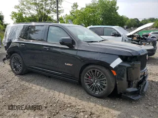 2024 Cadillac Escalade AWD V-Series with VIN 1GYS4HK92RR125835, listed as a Copart auction lot 60098455 with 10,416 mi miles and Salvage title. Bid and sale history available at DreamBid. Image 4.