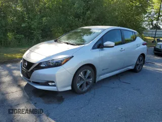 2018 Nissan LEAF SV with VIN 1N4AZ1CP1JC305540, listed as a Copart auction lot 62317175 with 38,579 mi miles and Salvage title. Bid and sale history available at DreamBid. Image 1.