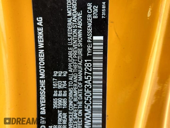 2015 MINI Hardtop z VIN WMWXM5C50F3A57281, wystawiony jako Copart lot #64920085 z przebiegiem 125 537 mil mil oraz Szkoda całkowita • Salvage title. Historia ofert i sprzedaży dostępna na DreamBid. Obrazek 12.