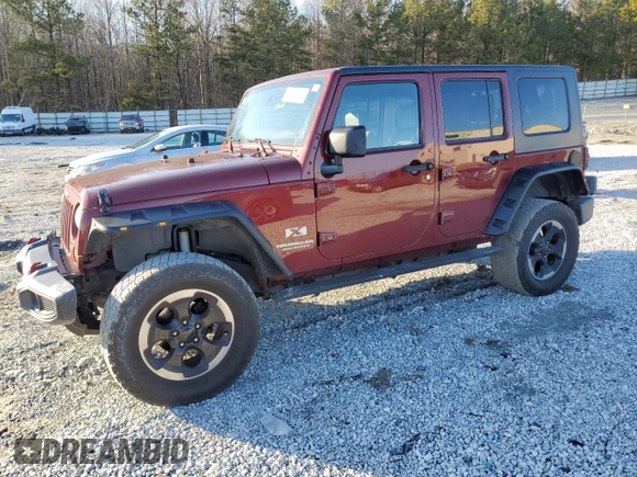 2007 Jeep Wrangler Unlimited X with VIN 1J4GB39177L124940, listed as a Copart auction lot 42505695 with 186,204 mi miles and Salvage title. Bid and sale history available at DreamBid. Image 1.