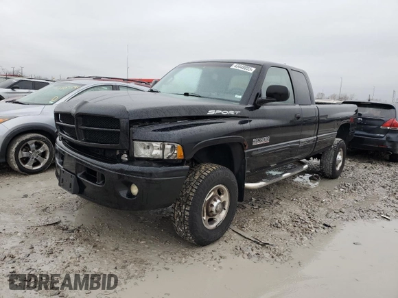 2001 Dodge Ram 2500 with VIN 1B7KF23661J187680, listed as a Copart auction lot 43448855 with 0 mi miles and Clean Title. Bid and sale history available at carsss.com. Image 1.