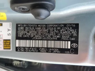 2016 Toyota Prius Four with VIN JTDKARFU6G3506994, listed as a Copart auction lot 54508985 with 180,539 mi miles and Clean Title. Bid and sale history available at carsss.com. Image 12.