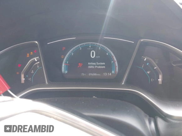 2017 Honda Civic Sedan EX-T with VIN 2HGFC1F36HH649299, listed as a IAAI auction lot 41847005 with 76,280 mi miles. Bid and sale history available at carsss.com. Image 7.