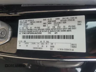 2022 Ford Escape S с VIN 1FMCU9F6XNUA23282, выставлен на аукционе Copart как лот 87835835 с пробегом 116 686 миль миль и Списание • Salvage title. История ставок и продаж доступна на DreamBid. Изображение 15.