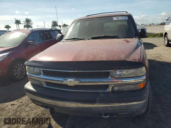 2004 Chevrolet Suburban LT with VIN 3GNEC16ZX4G329869, listed as a Copart auction lot 75017474 with 129,922 mi miles and Salvage Title. Bid and sale history available at carsss.com. Image 5.
