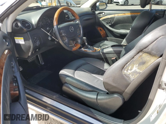 2007 Mercedes-Benz CLK 350 with VIN WDBTK56F27F208807, listed as a Copart auction lot 76954644 with 95,775 mi miles and Salvage Title. Bid and sale history available at DreamBid. Image 8.
