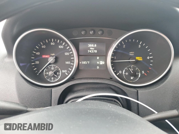 2010 Mercedes-Benz M 350 with VIN 4JGBB2FB8AA620545, listed as a Copart auction lot 52930345 with 74,378 mi miles and Salvage Title. Bid and sale history available at DreamBid. Image 9.