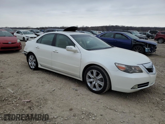 2009 Acura RL Tech Pkg with VIN JH4KB26659C002640, listed as a Copart auction lot 85803444 with 140,863 mi miles and Salvage Title. Bid and sale history available at carsss.com. Image 4.