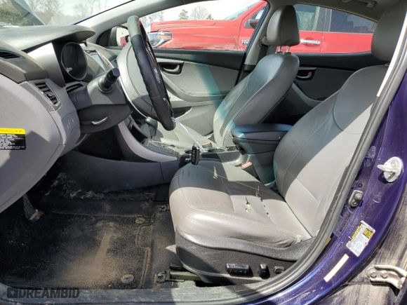 2013 Hyundai Elantra GLS with VIN 5NPDH4AE7DH288619, listed as a Copart auction lot 47264565 with 186,968 mi miles and Salvage Title. Bid and sale history available at carsss.com. Image 7.