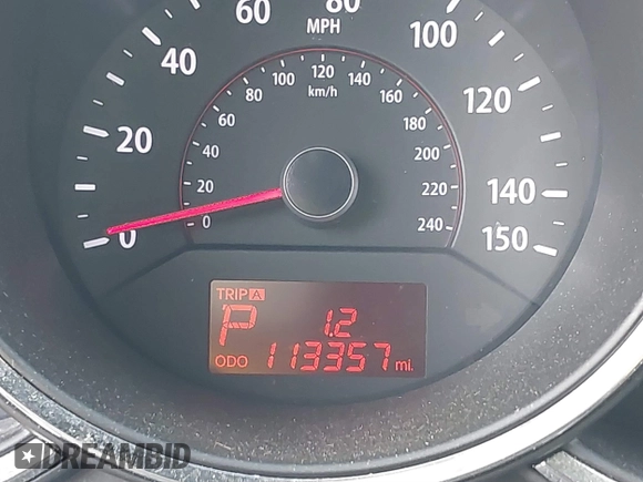 2012 Kia Sorento LX with VIN 5XYKT4A62CG237467, listed as a IAAI auction lot 41842045 with 113,357 mi miles. Bid and sale history available at carsss.com. Image 7.