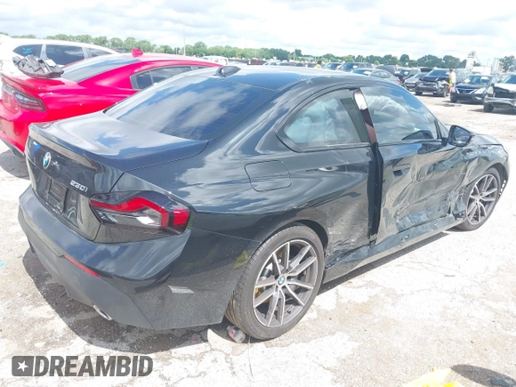 2025 BMW 2 Series 230i with VIN 3MW23CM03S8F01241, listed as a IAAI auction lot 42327520 with 4,571 mi miles and . Bid and sale history available at DreamBid. Image 4.
