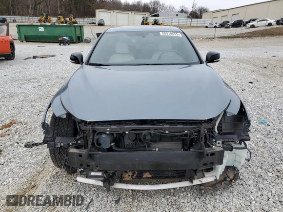 2021 Infiniti Q50 Red Sport 400 with VIN JN1FV7DPXMM850635, listed as a Copart auction lot 88910655 with 29,237 mi miles and Salvage Title. Bid and sale history available at DreamBid. Image 5.