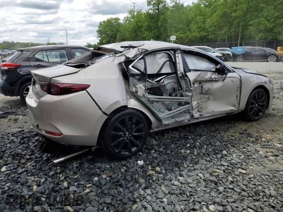 2025 Mazda 3 S Select Sport with VIN 3MZBPABM0SM460122, listed as a Copart auction lot 55444645 with Not Provided miles and Non Repairable. Bid and sale history available at DreamBid. Image 3.