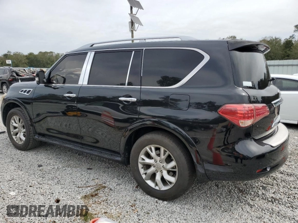 2011 Infiniti QX56 7-passenger with VIN JN8AZ2NF9B9504083, listed as a Copart auction lot 75199764 with 128,794 mi miles and Salvage Title. Bid and sale history available at carsss.com. Image 2.