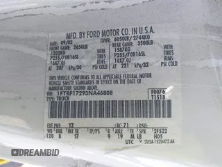 2003 Ford F-150 XL with VIN 1FTRF17293NA46808, listed as a IAAI auction lot 41156923 with 384,475 mi miles and . Bid and sale history available at DreamBid. Image 9.