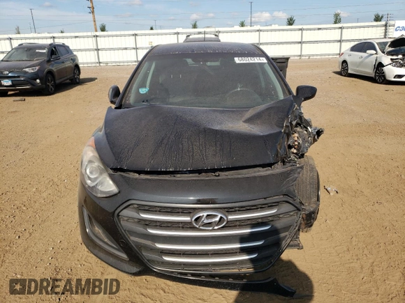 2016 Hyundai Elantra GT with VIN KMHD35LH7GU295801, listed as a Copart auction lot 68024214 with 0 mi miles and Salvage Title. Bid and sale history available at carsss.com. Image 5.
